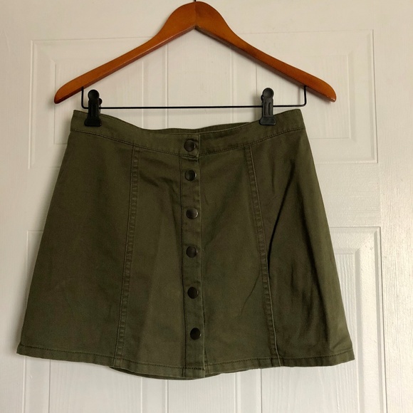 Button Front Skirt - Picture 1 of 1
